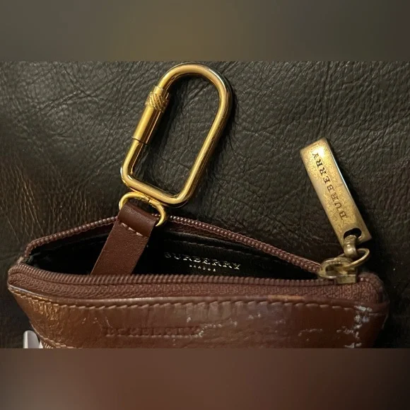 VINTAGE BURBERRY Unisex Coin/Key case. Nova check pattern